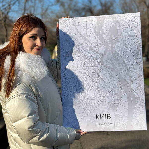 Персоналізована карта міста у готовому оформленні.