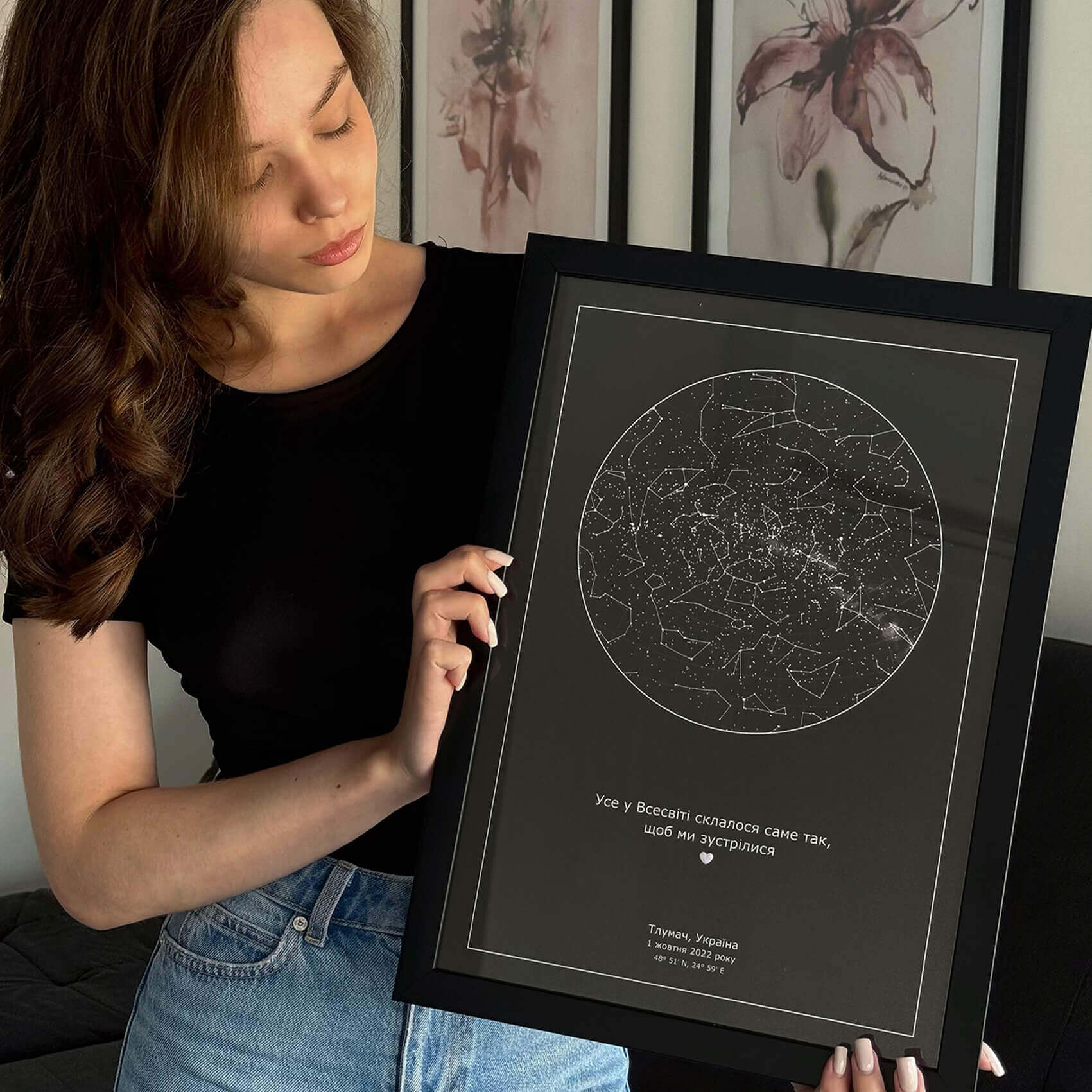 Друк і рамка зоряної карти SkyPrint наживо