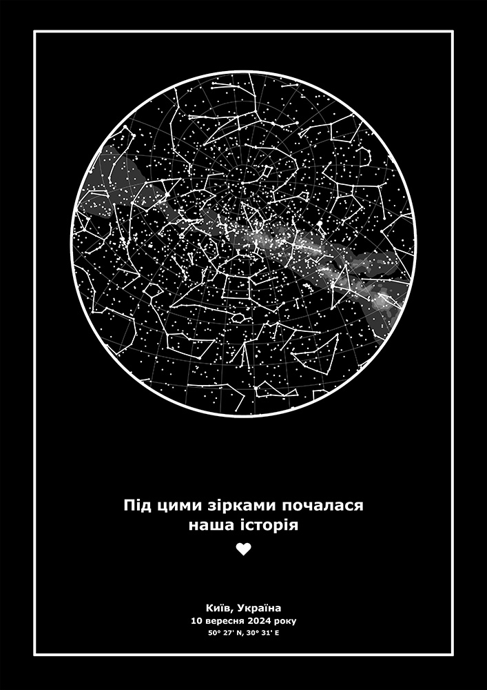 Приклад зоряної карти SkyPrint