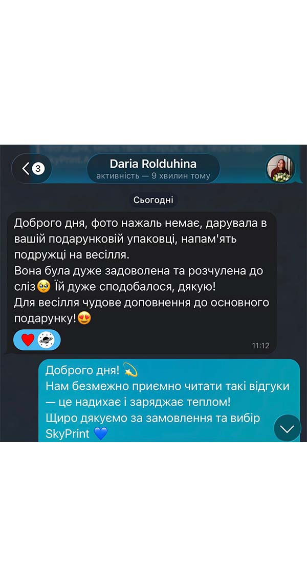Відгук покупця SkyPrint про досвід покупки картини